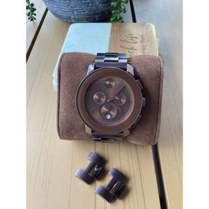 Movado Bold Chronograph Watch Gunmetal Stainless Steel 3600478 Men’s Swiss